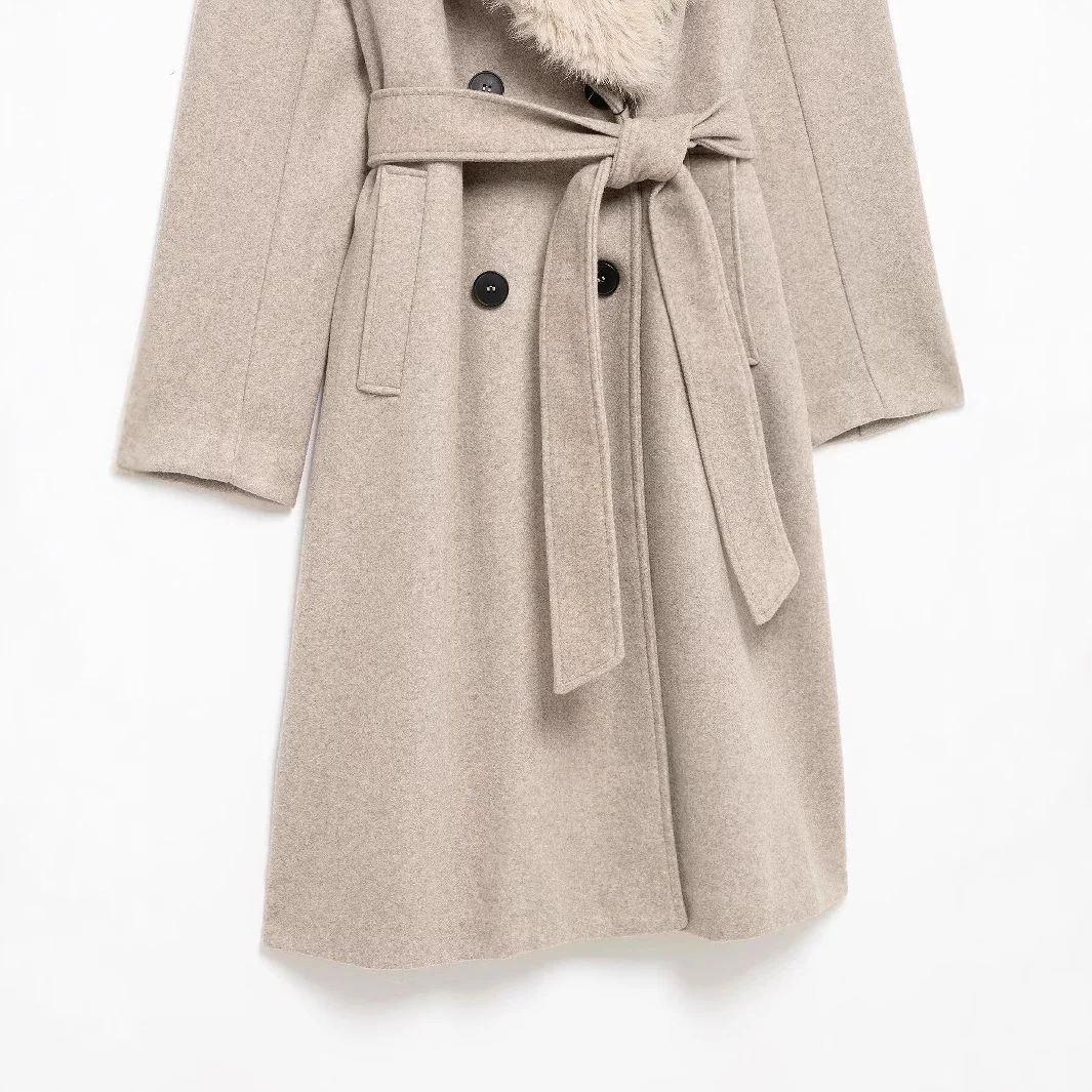 Nigikala Nigikala Women's Clothing Temperament 100 With Belt And Hair Tie Coat