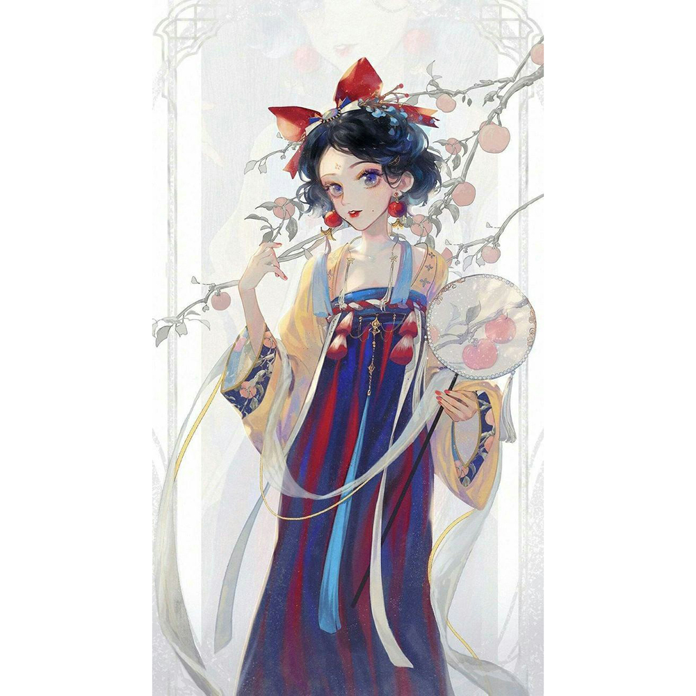 

30*60CM - Round Drill Diamond Painting - Chinese Style Woman, 501 Original