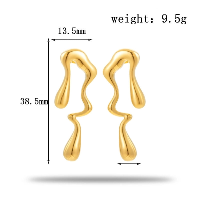 1 Pair Sweet Minimalist Heart Shape Bow Knot Shell Plating Titanium Steel Drop Earrings