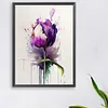 Purple Watercolor Flowers-Paint By Numbers Acrylic Painting 30*40CM(Watercolor)