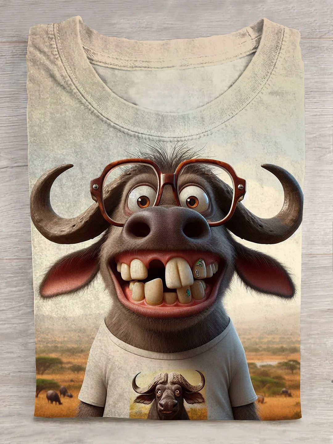Cute Cow Art Print Short Sleeve Casual T-shirt Eagerlys