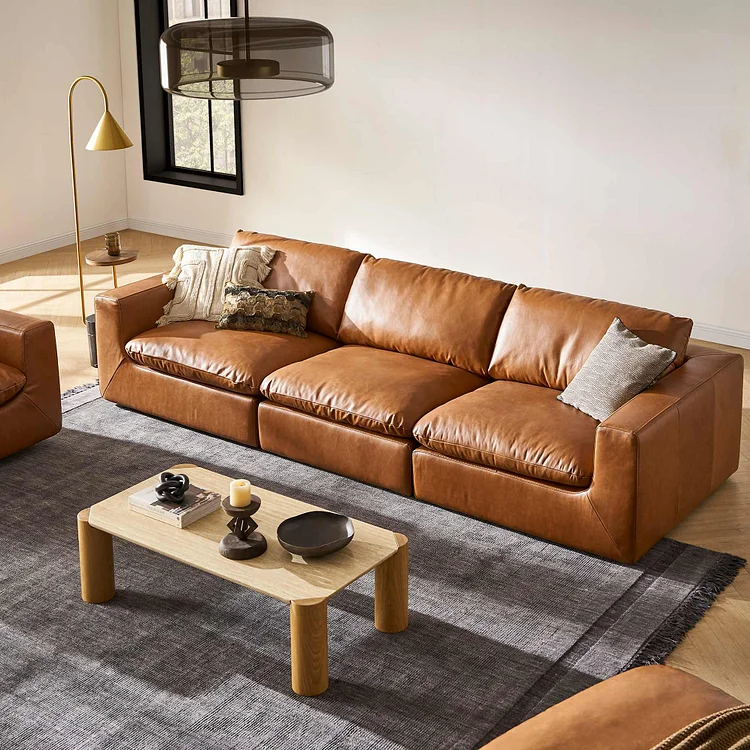 Dawson Leather Extended Sofa