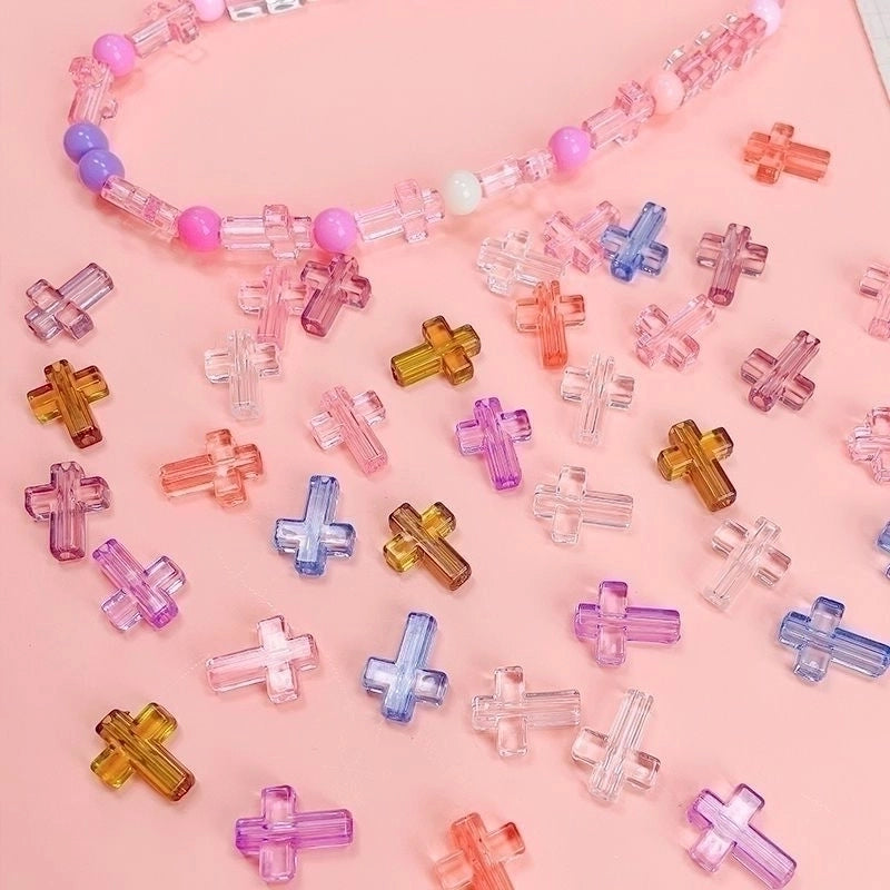 1 Piece Arylic Cross Beads