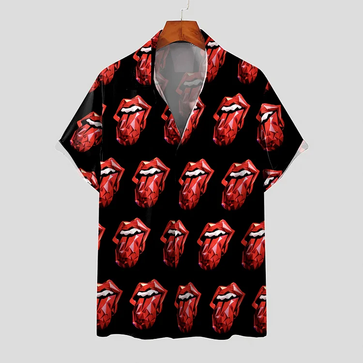 Comstylish Men'S The Rolling Stones Hackney Diamonds Print Shirt