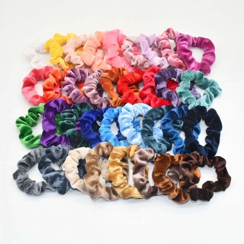 Retro Velvet Small Circle Sweet Color Hair Rope Korean Velvet High Elastic Simple Cute Small Intestinal Circle