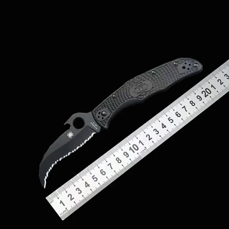 C12 Folding Knife Abs Handle Outdoor Camping Pocket Knife D2 Steel Camping Fruit Knife