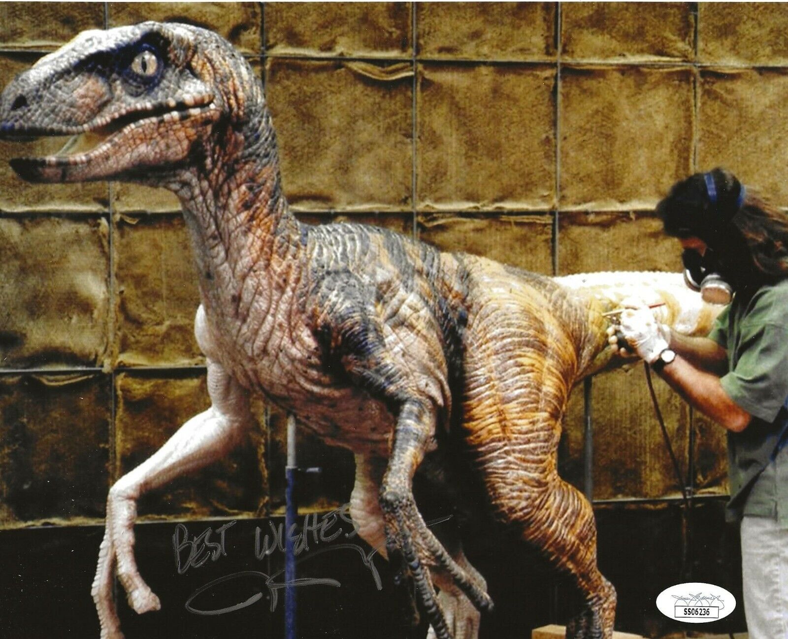 John Rosengrant signed Jurassic Park 8x10 Photo Poster painting autographed JSA