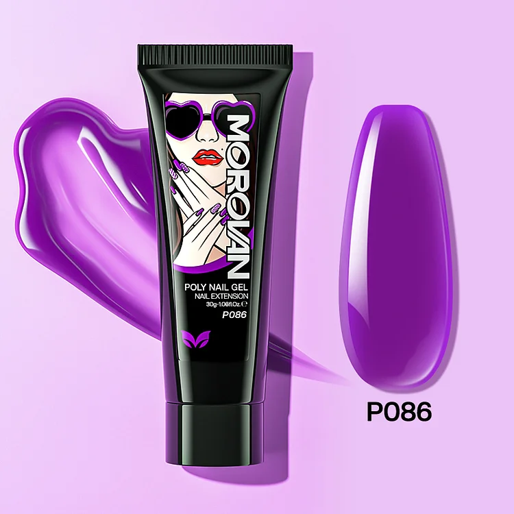 Pure Purple Poly Nail Gel 30ml