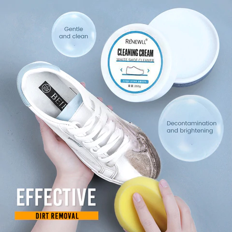 SEASPIRIT White Shoe Cleaning Cream, Shoes Whitening Cleaning Kit