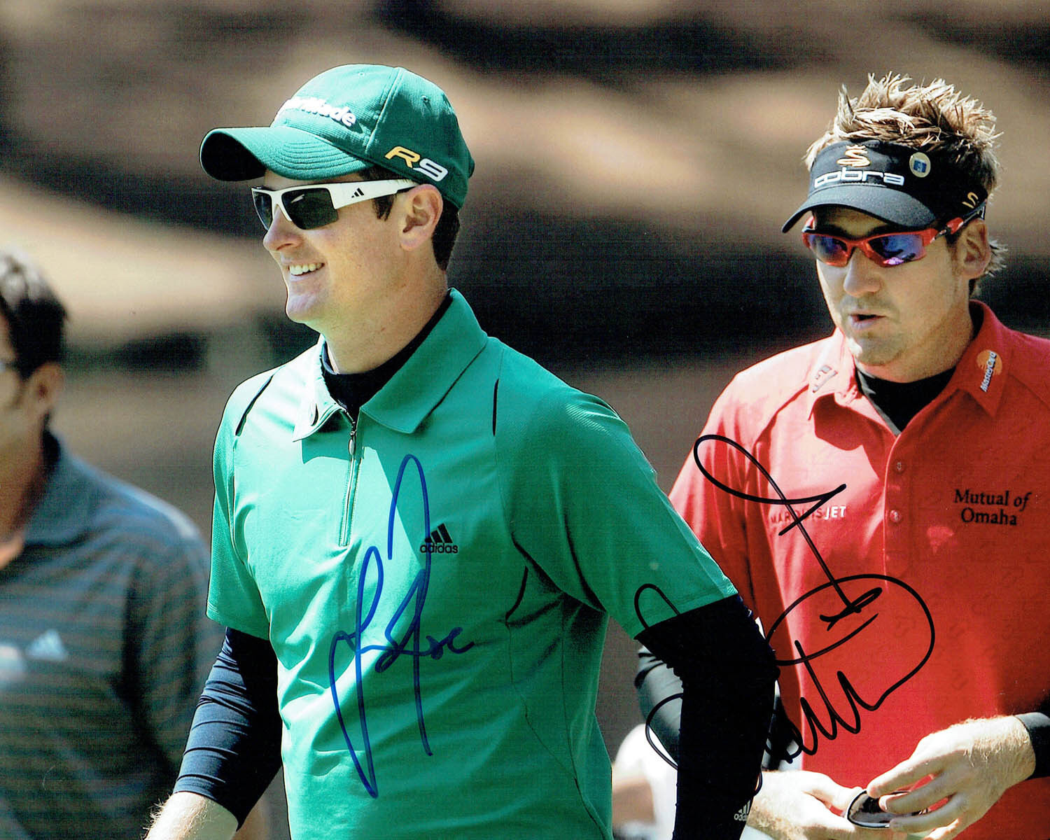 Ian POULTER & Justin ROSE Double SIGNED Golf Autograph 10x8 Photo Poster painting 2 AFTAL COA