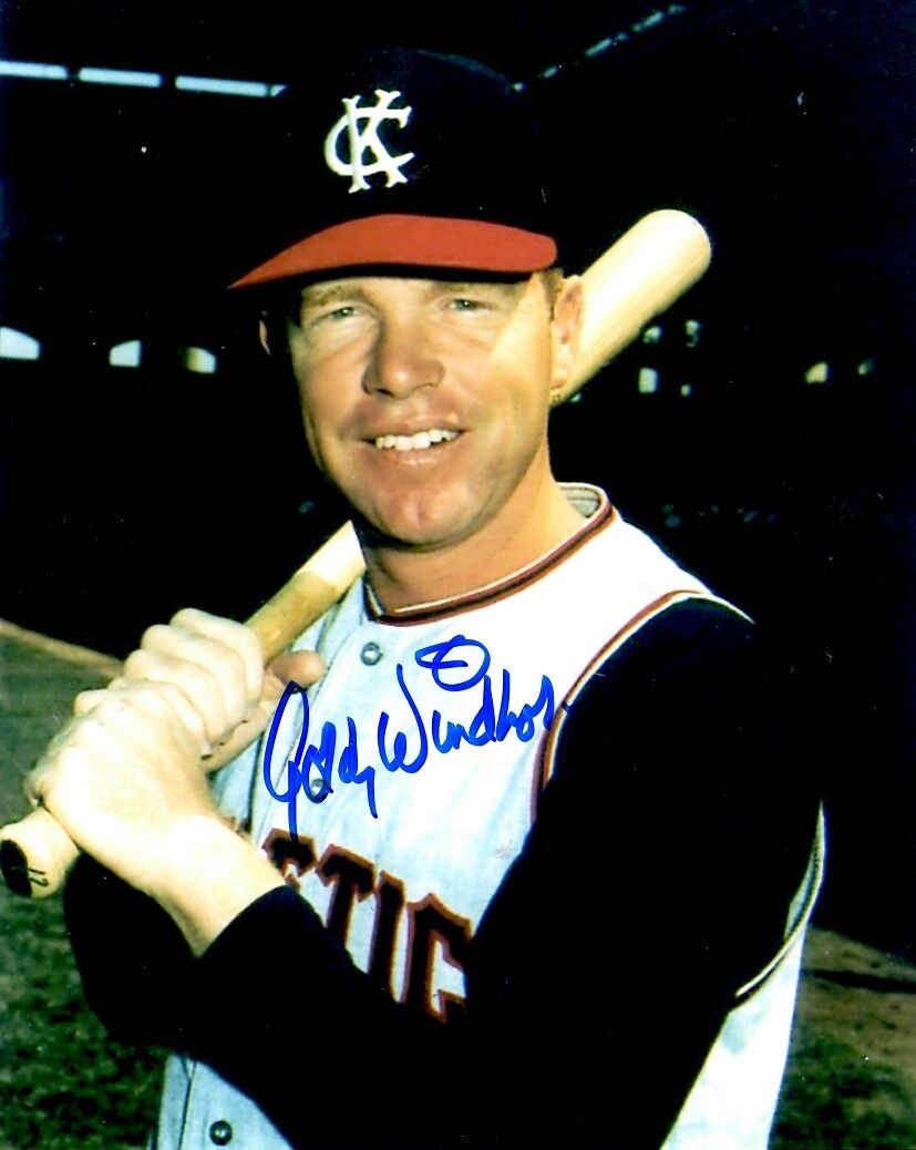 Signed 8x10 GORDY WINDHORN Kansas City Athletics Photo Poster painting - COA