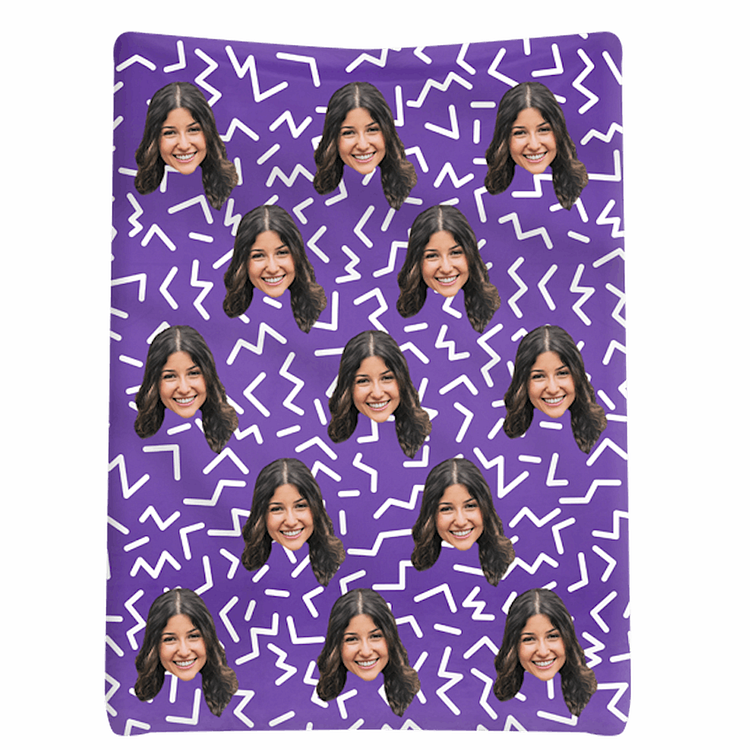 BlanketCute-Personalized Blanket with Photo-Zigzag 