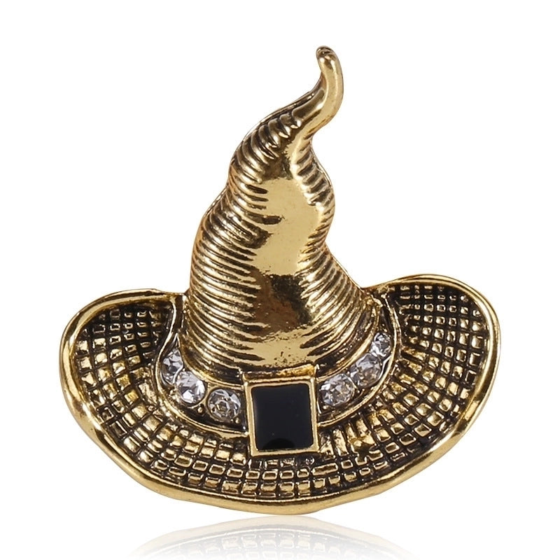 Retro Roman Style Pin Hat Alloy Inlay Zircon Women’s Brooches