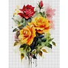 Yellow Rose-11CT Stamped Cross Stitch 30*40cm/11.81*15.75in