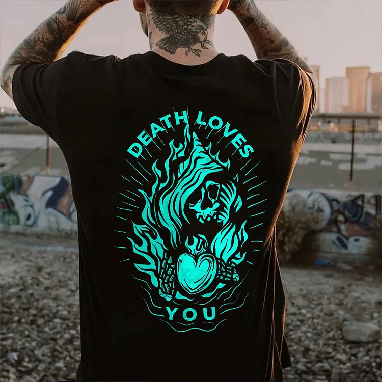 Death Loves You Printed Men's T-shirt