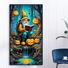 >SALE<5D DIY Full Round Drill Diamond Painting Pumpkin Lamp and Grandp Decor 40x70cm