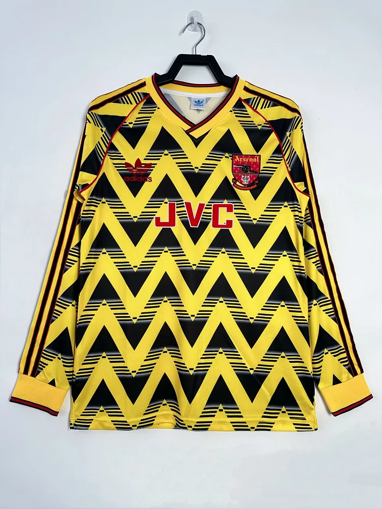 1991-93 Arsenal Away Long Sleeve Retro Shirt
