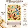 DIY Diamond Art LED Night Light &ndash; Light-Up Table Decor, Double-Sided Printed DIY Crystal Pearl Painting Decoration for Holiday & Gifts(Birdhouse)