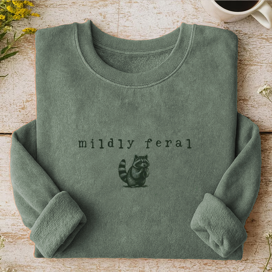 Mildly Feral Raccoon Sweatshirt-ShawnCraft