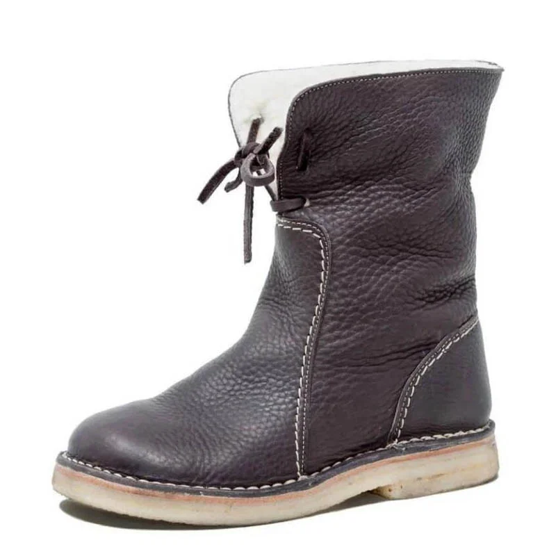 Vintage Buttery-soft Waterproof Wool Lining Boots