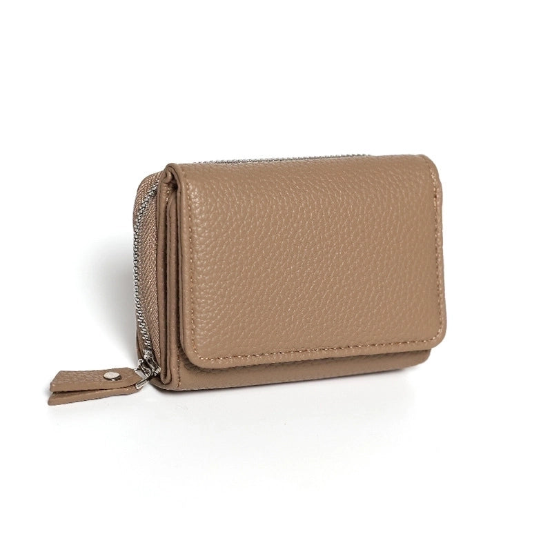 Women’s Solid Color Pu Leather Zipper Wallets