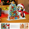 Acrylic Christmas Dogs Double Sided Diamond Painting Paper Towel Napkin Holder