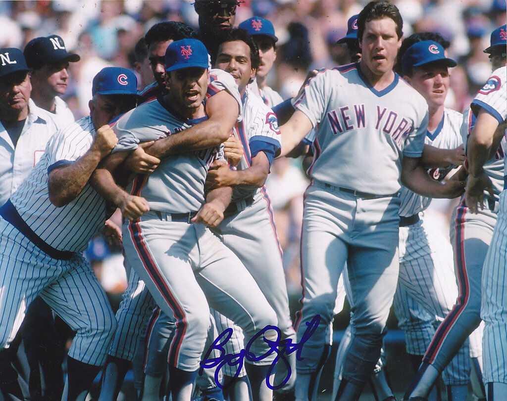 BOB OJEDA NEW YORK METS ACTION SIGNED 8x10