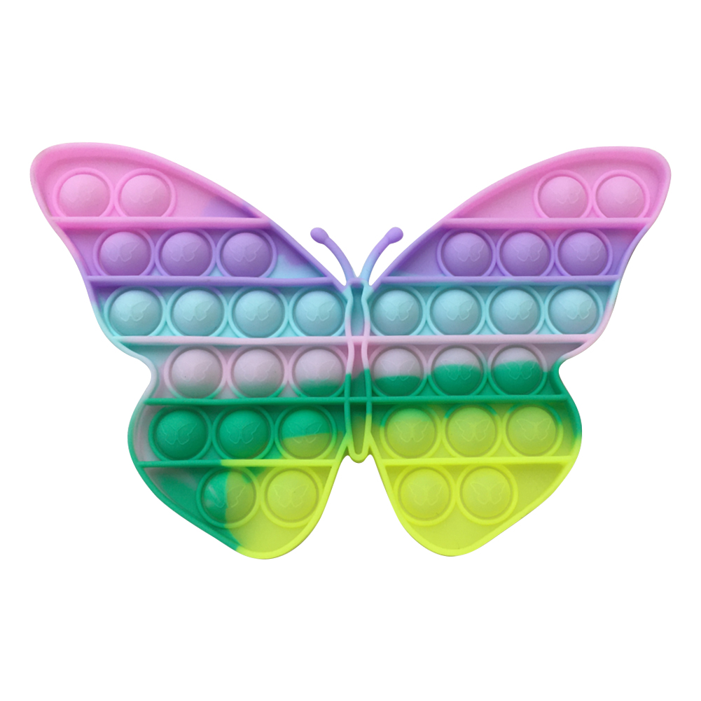 

Silicone Push Bubble Rainbow Butterfly Fidget Toys Autism Stress Reliever, 501 Original