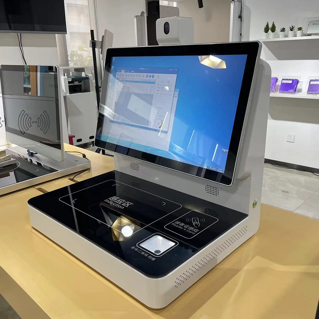 Smart Library Management desktop library workstation uhf rfid reader with screen
