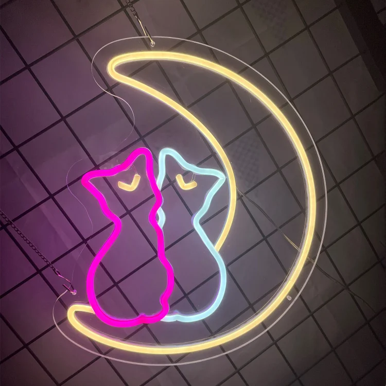 Custom Sailor moon Artemis and Luna Led Neon Sign Neon Light Anime Neon Decor for Kids Rome Party Birthday Gift Neon sign Bedroom