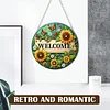 Welcome Sunflower Double Sided - 5D DIY Pendant