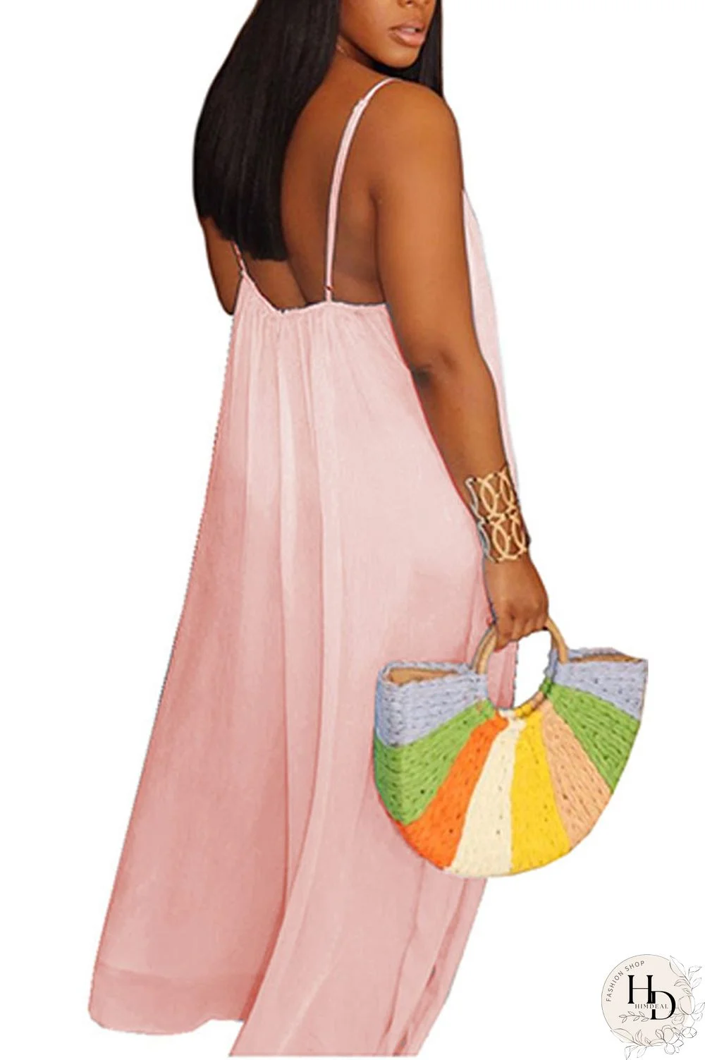 White Fashion Sexy Solid Chiffon Sleeveless V Neck Jumpsuits