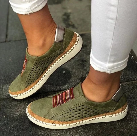 Breakj Breakj Ms. Casual Single Shoe Flat Bottom Large Thick Base Breathable Women's Shoes Light Leisure Fashion