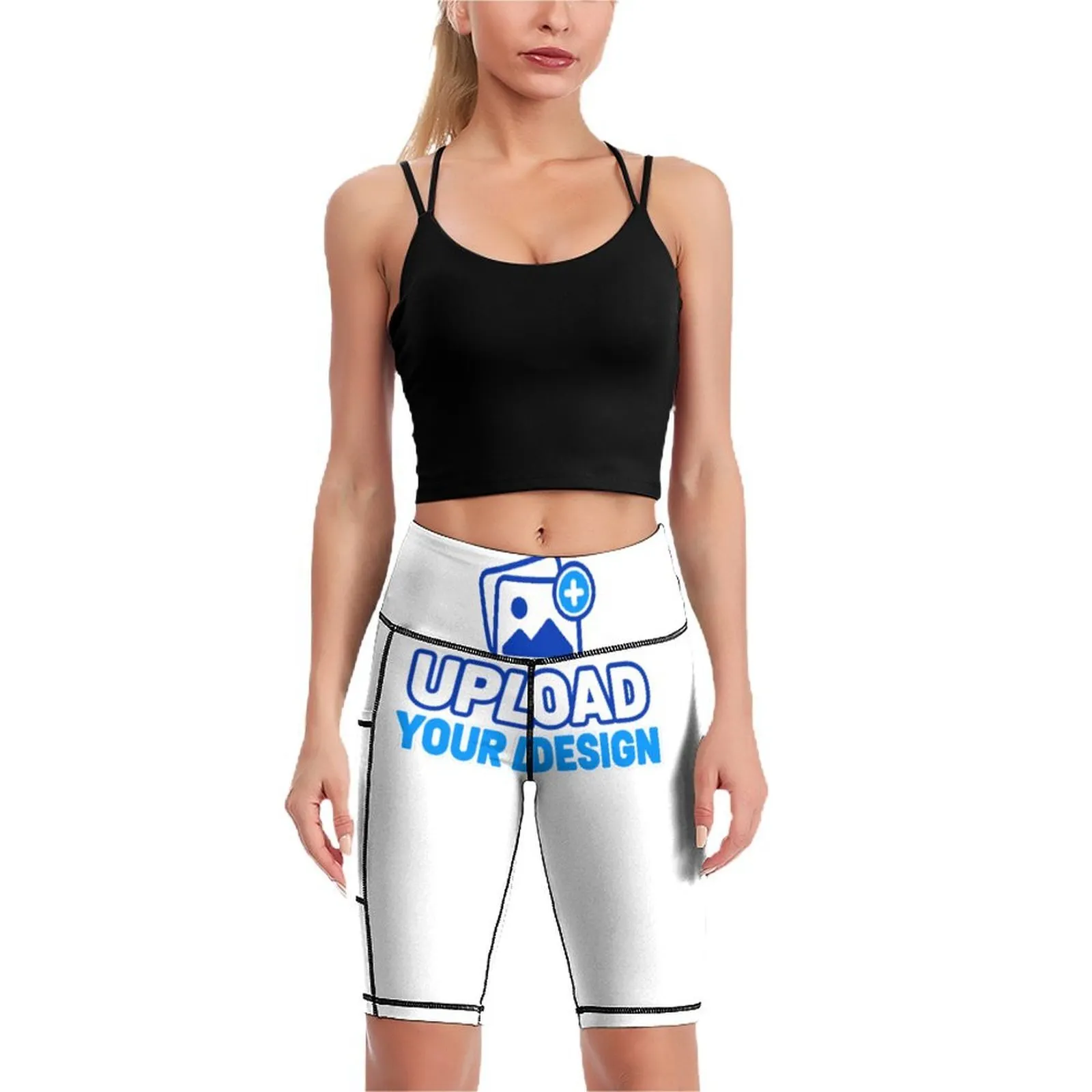 Single-Pocket High-Waist Biker Shorts &ndash; personalized print product image 7