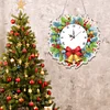 2D Flat DIY Christmas Acrylic Diamond Painting Clock Pendant Home Decoration