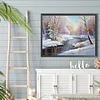 Diamond Painting-DIY Full Round Drill Snow Scene
