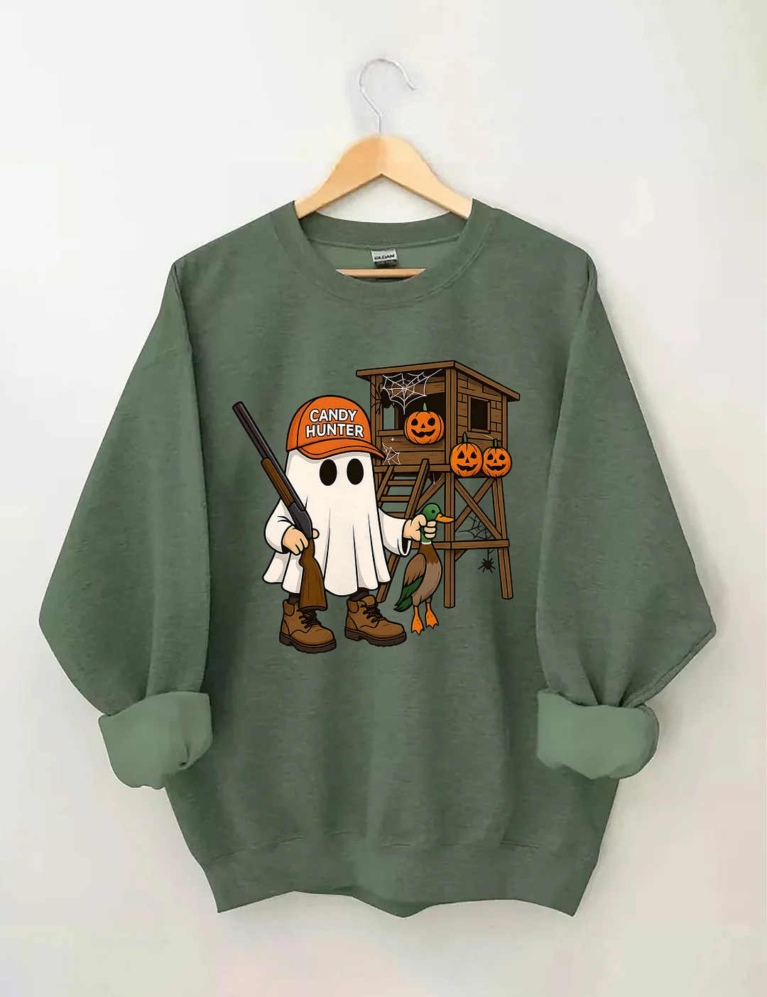 Candy Hunter Ghost with Duck Sweatshirt