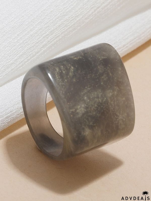 Original Vintage 6 Colors Acrylic Geometric Ring