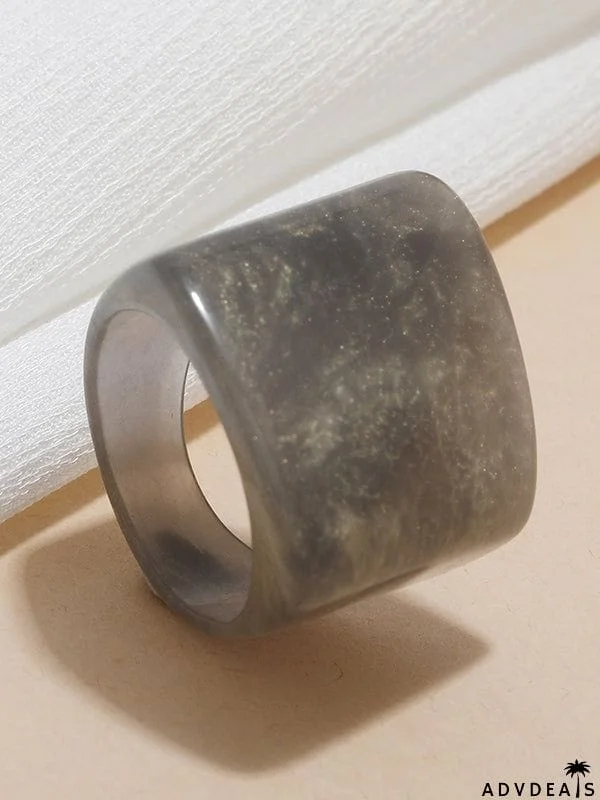 Original Vintage 6 Colors Acrylic Geometric Ring