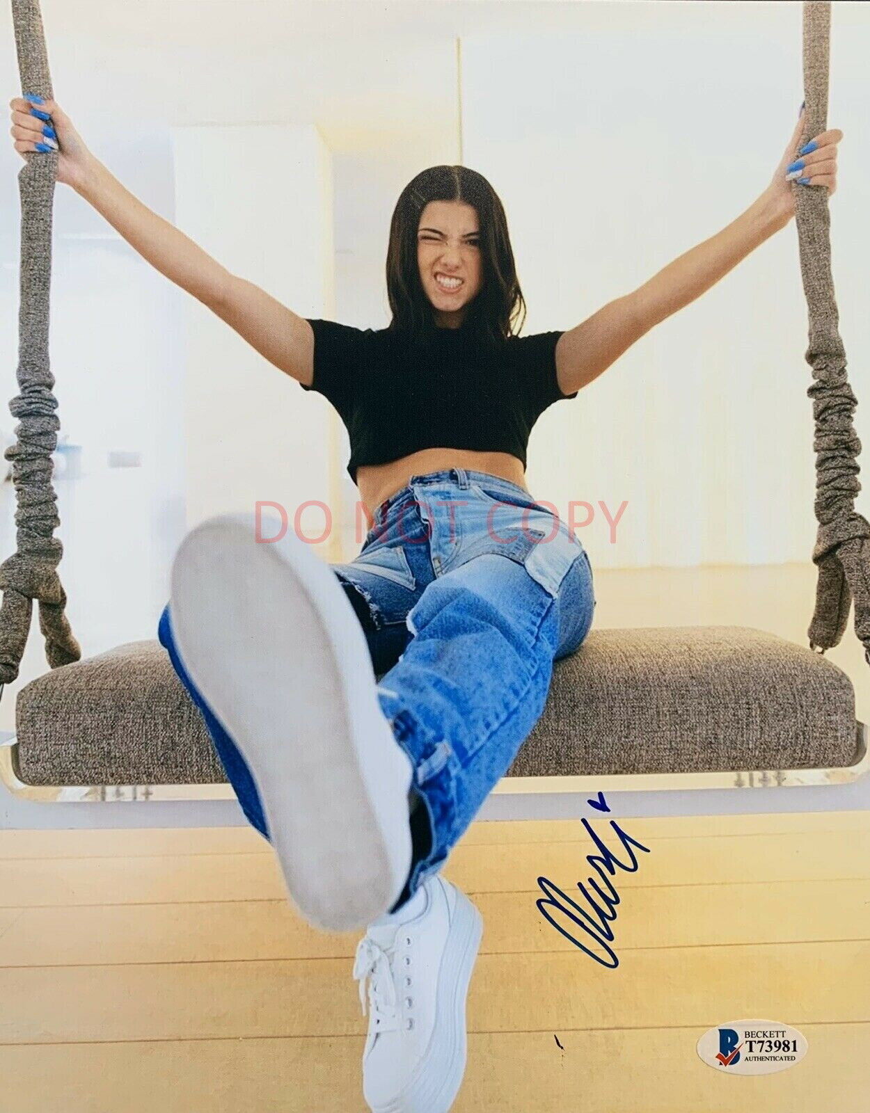 Charli Damelio Autograph Signed 8x10 Photo Poster painting TikTok Social Media Hollister REPRINT