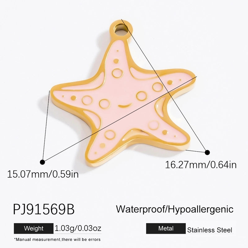 1 Piece 304 Stainless Steel Heart Shape Flower Butterfly Pendant Jewelry Accessories