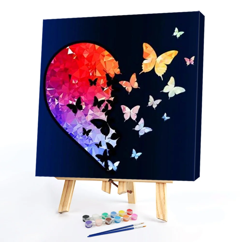 Half Heart Butterfly - Paint By Numbers(40*40CM)