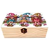 5D DIY Diamond Painting Handmade Wood Storage Box Crystal Storage Case (Girl)