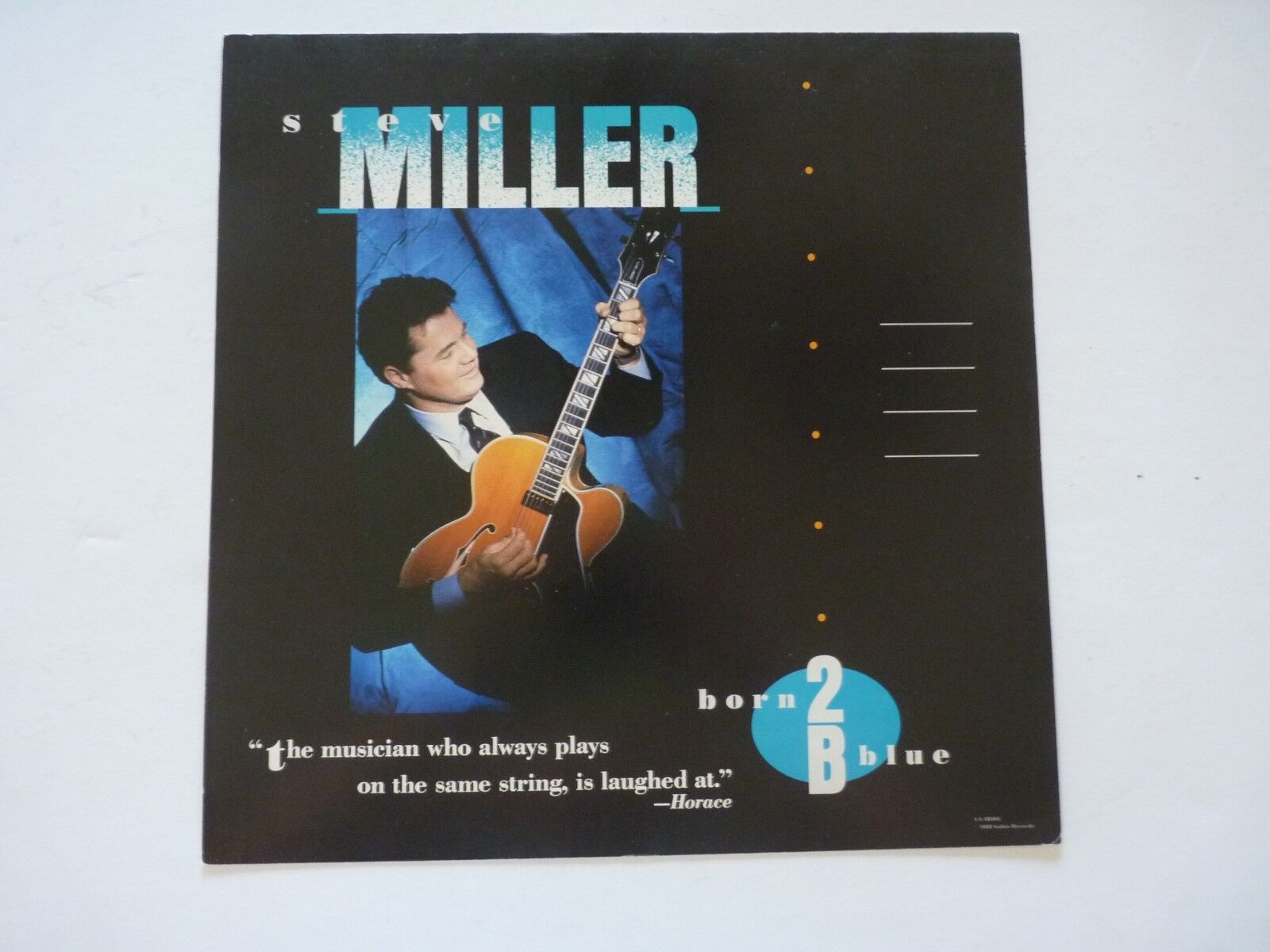 Steve Miller Born 2B Blue LP Record Photo Poster painting Flat 12x12 Poster