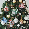 (US Local)12Pcs Xmas Theme  DIY Diamond Christmas Tree Pendant Wall Door Decoration