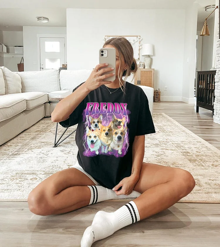 Personalized Bootleg Pet Shirt and Pet Photo, Custom Pet Shirt, Dog Shirt