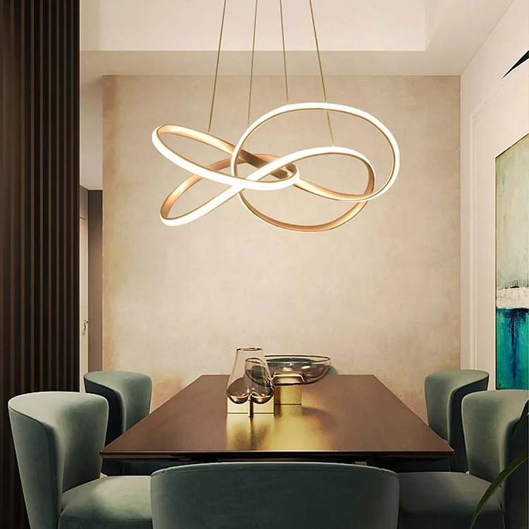Interweaving Wave Design Pendant Lighting Aluminum Acrylic LED Ceiling Light - Appledas