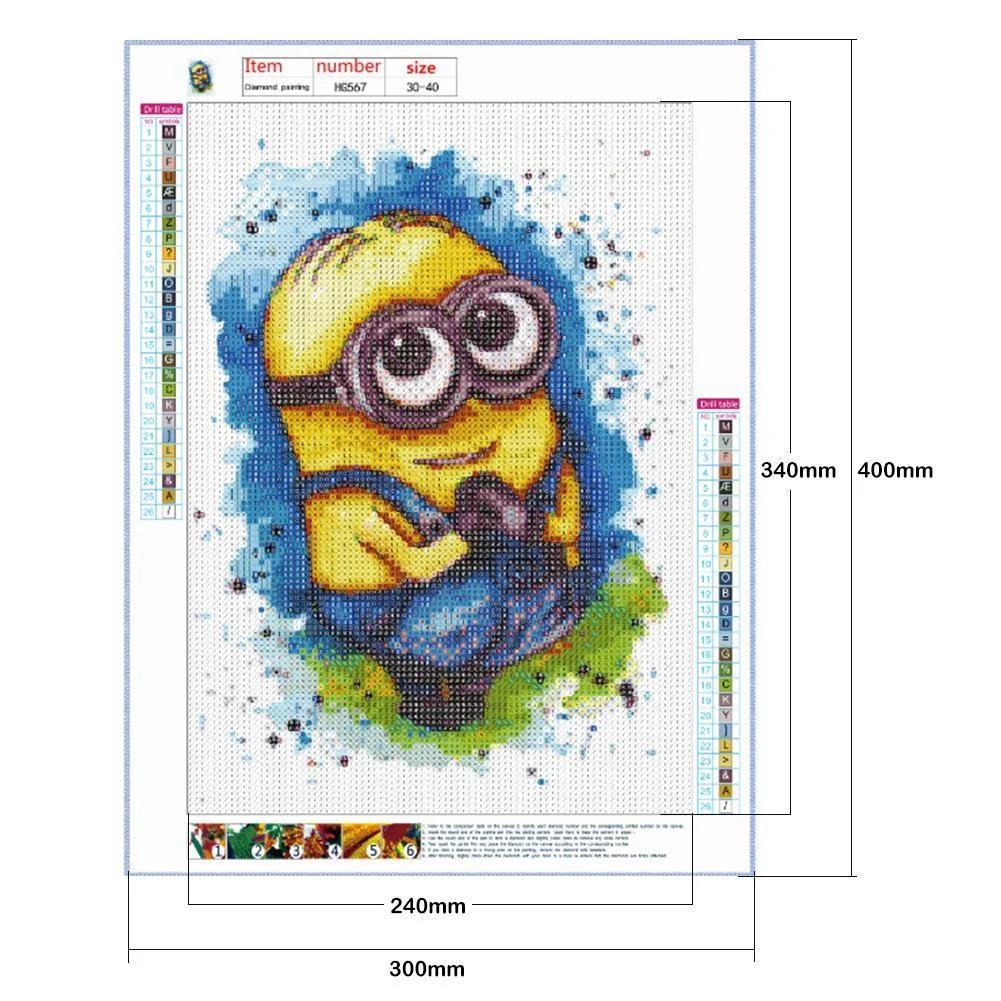 Diamond Painting - Full Round Drill - Minions(30*40cm)
