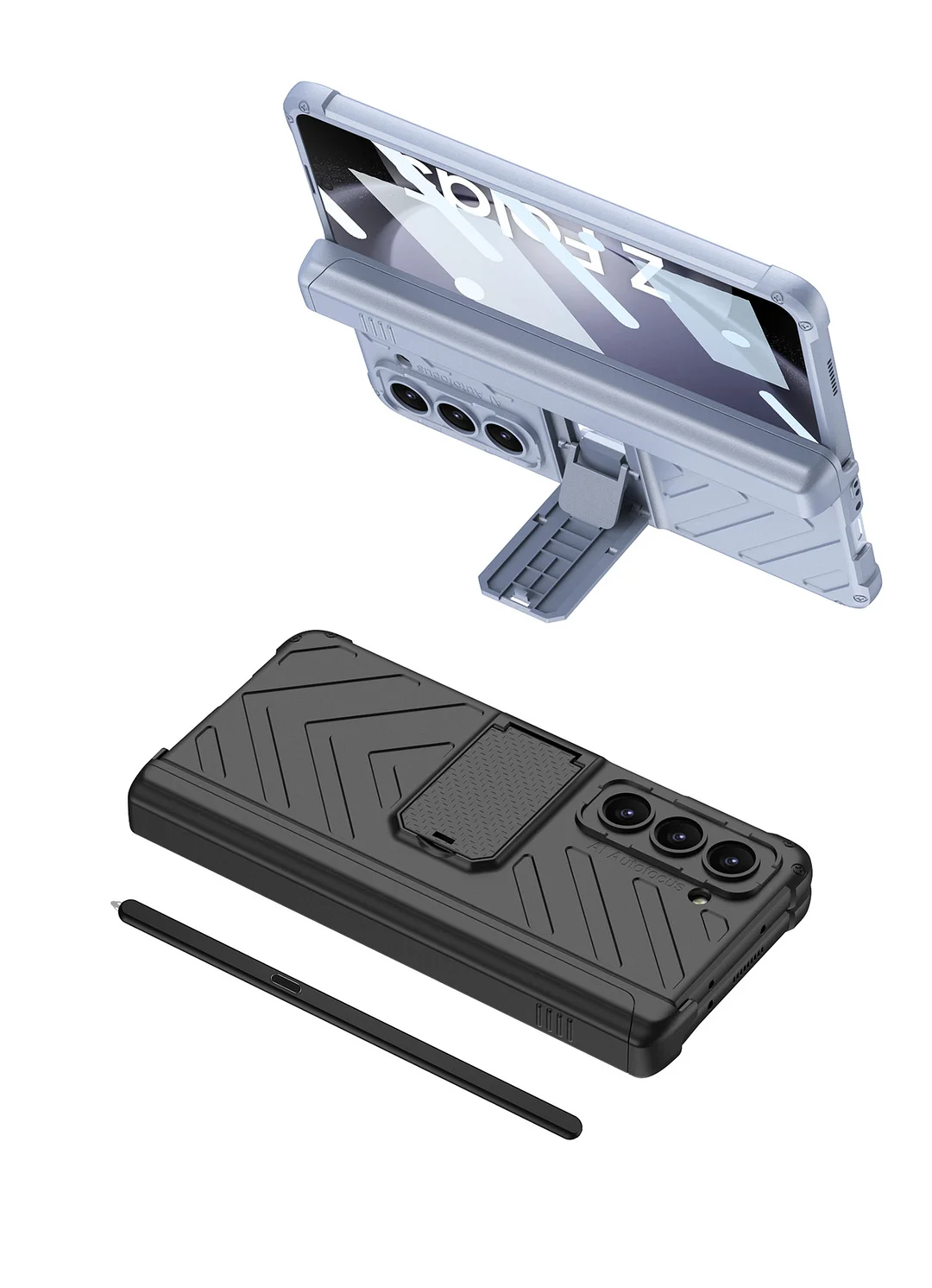 Compatible with Samsung Galaxy Z Fold Series Folding Magnetic Hinge Slide Cover Phone Case