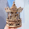 Model Kit 3D Puzzle for Adults, Rotating Teacup Mechanical Music Box with LED Light, DIY Crafts/Hobby/Gift for Adults/Teen/Boys/Girls